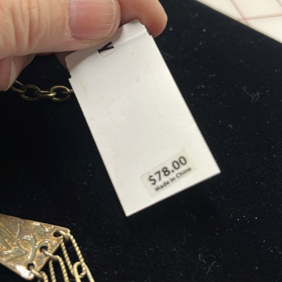 MYTHOLOGIE NWT Ethnic 3 Strand Faceted Stone Pendant Etched Beaded Boho Necklace - Picture 16 of 16